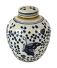 Blue & White Porcelain Butterfly Ginger Jar