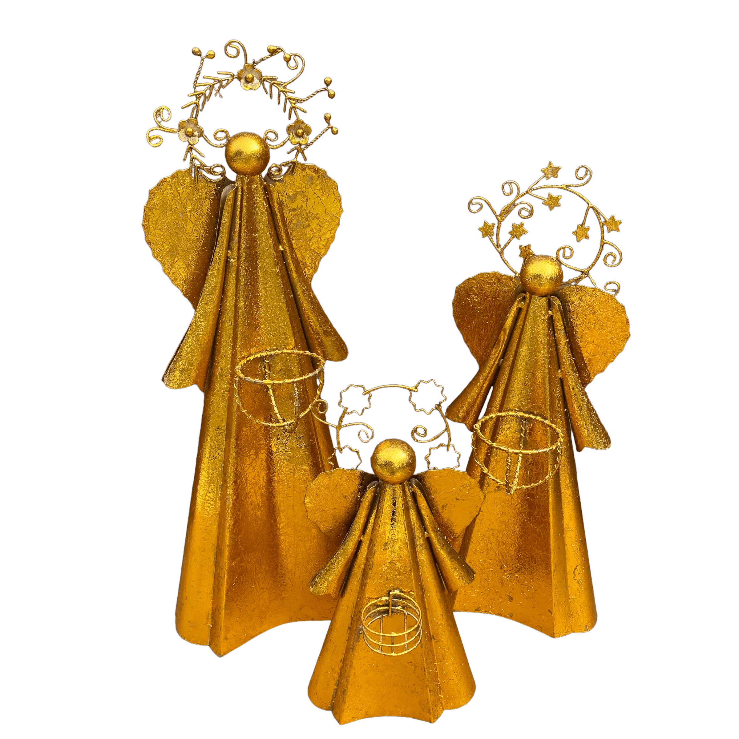 Gold Archangels Angel Votive Holder Figurine