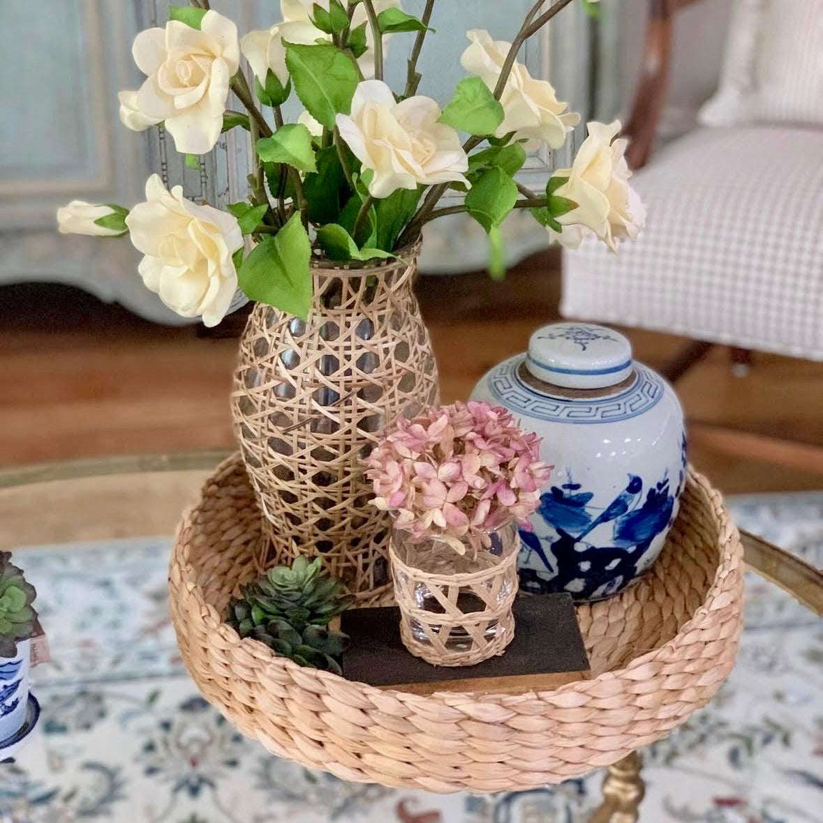 Banana Weave Tray | Handwoven Natural Serving or Styling Tray