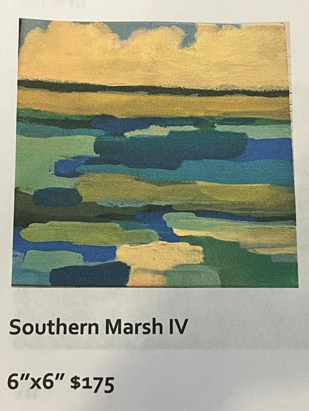 Beth Robison "Southern Marsh IV" 6x6 Painting