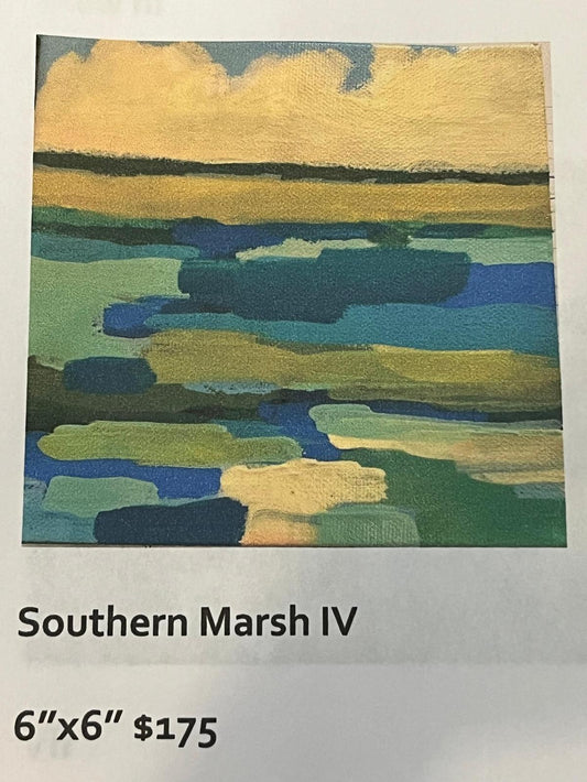 Beth Robison "Southern Marsh IV" 6x6 Painting