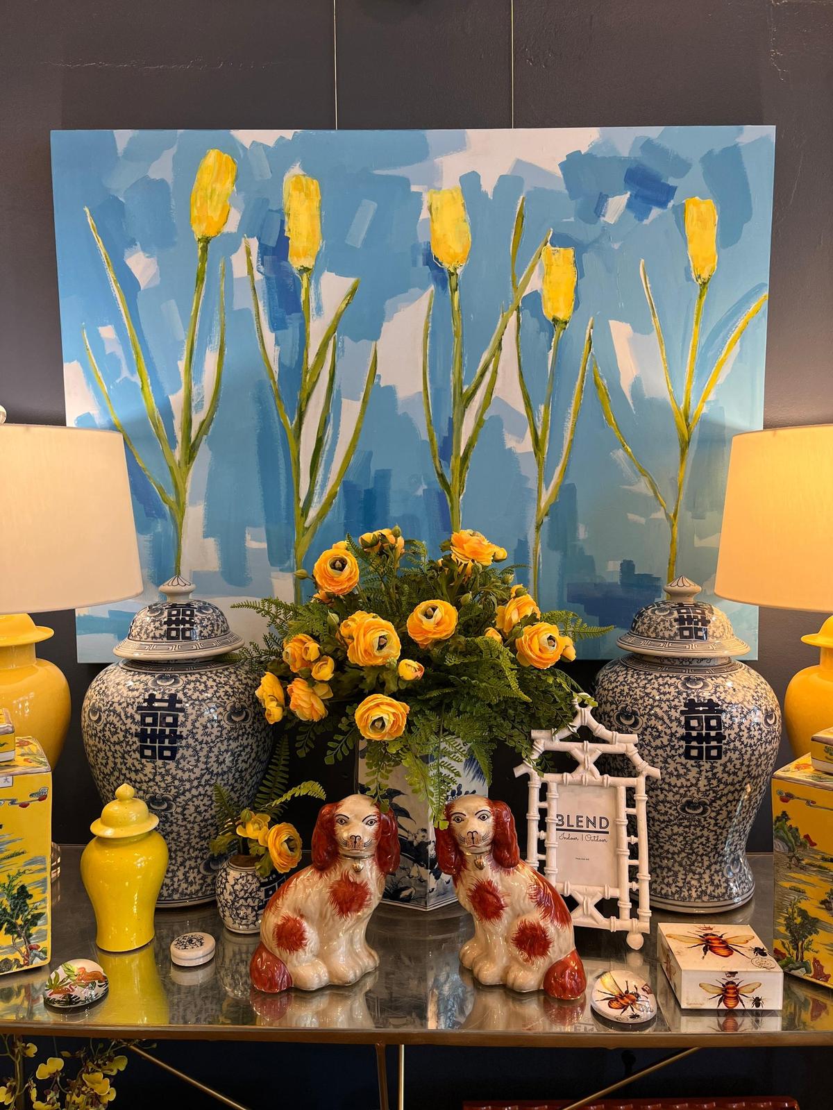 Beth Robison "Yellow Tulips" 36x28 Painting