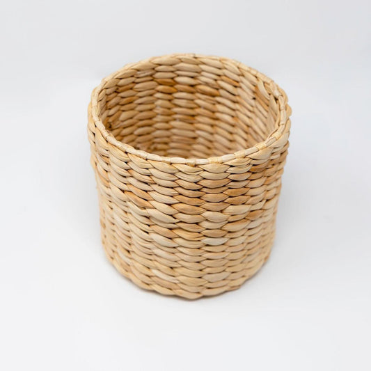 Classic Banana Weave Cachepot | Natural Woven Planter or Organizer