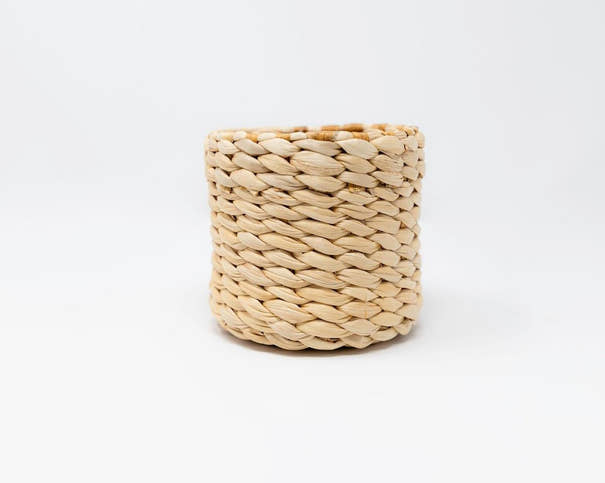 Classic Banana Weave Cachepot | Natural Woven Planter or Organizer