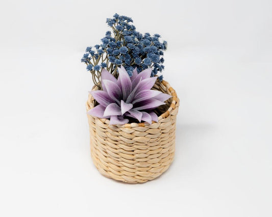 Classic Banana Weave Cachepot | Natural Woven Planter or Organizer