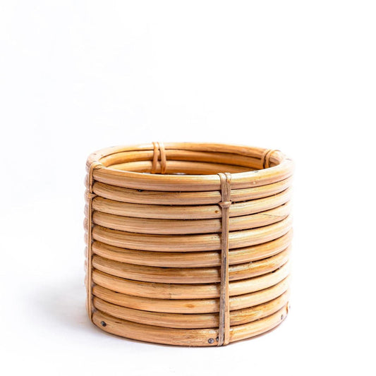 Classic Cane Cachepot | Handwoven Garden Planter
