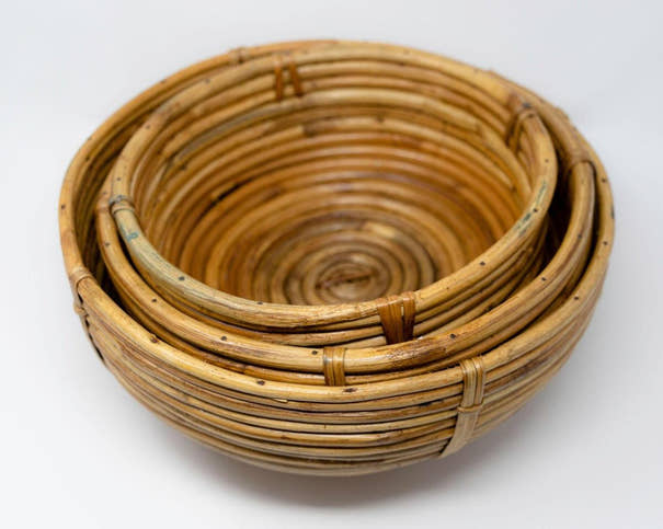 Classic Cane Planter Bowl | Decorative Tabletop Bowl