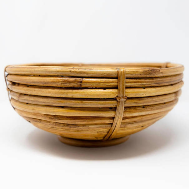 Classic Cane Planter Bowl | Decorative Tabletop Bowl