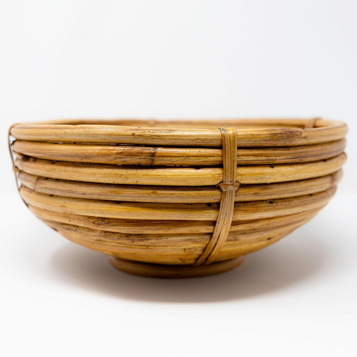 Classic Cane Planter Bowl | Decorative Tabletop Bowl