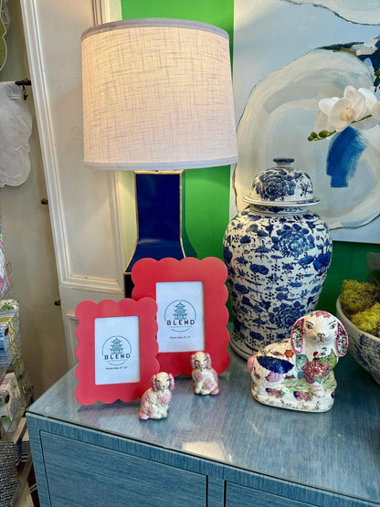 Classic Tole Lamp Base | Elegant Hand-painted Chinoiserie Style Lamp Base