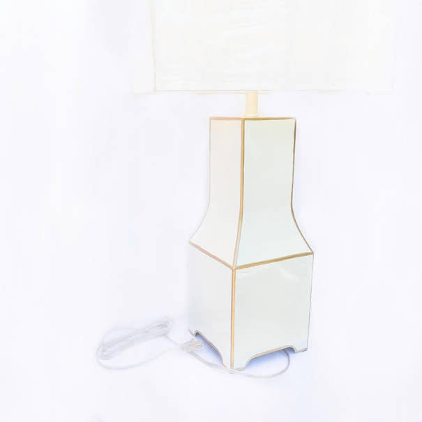 Classic Tole Lamp Base | Elegant Hand-painted Chinoiserie Style Lamp Base