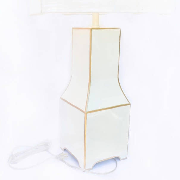 Classic Tole Lamp Base | Elegant Hand-painted Chinoiserie Style Lamp Base