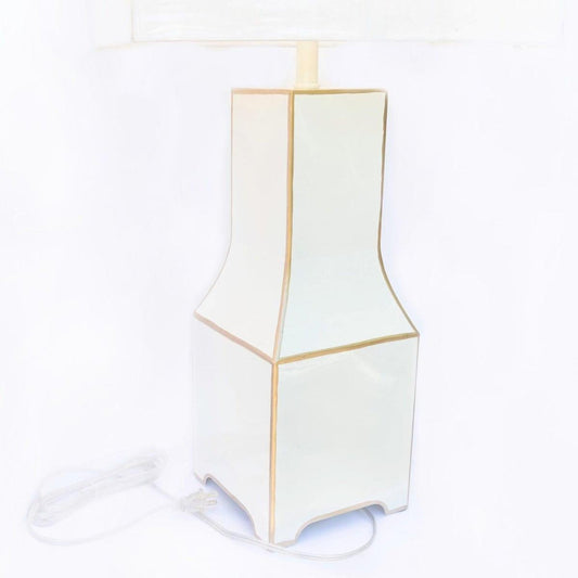 Classic Tole Lamp Base | Elegant Hand-painted Chinoiserie Style Lamp Base