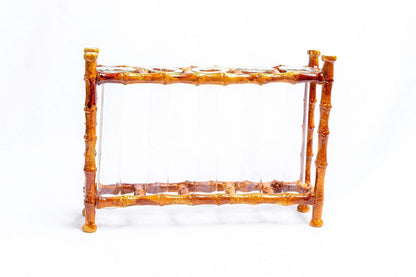 Faux Bamboo Tube Bud Vase | Chic Bud Vase for Bookshelves & Mantles