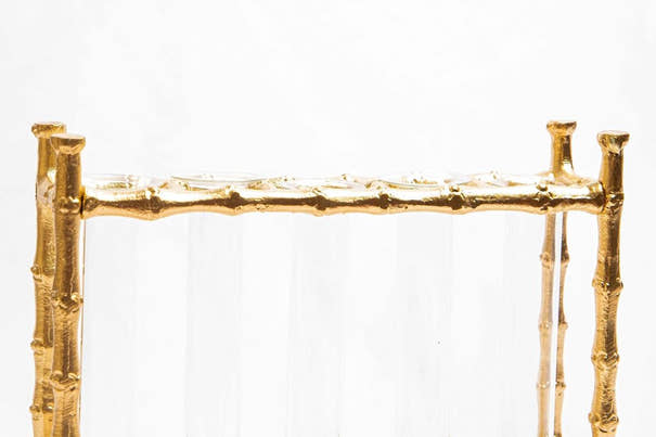 Faux Bamboo Tube Bud Vase | Chic Bud Vase for Bookshelves & Mantles