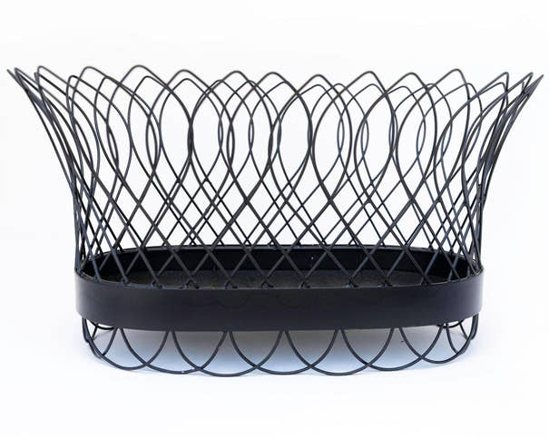 French Wire Planter | Metal Centerpiece | Elegant Garden Basket