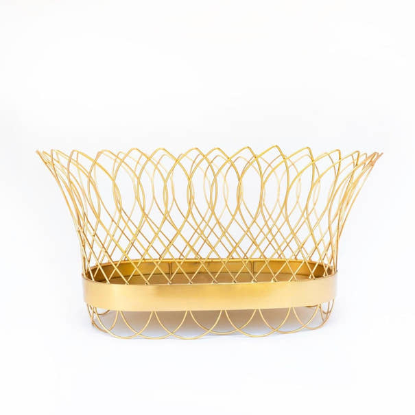French Wire Planter | Metal Centerpiece | Elegant Garden Basket