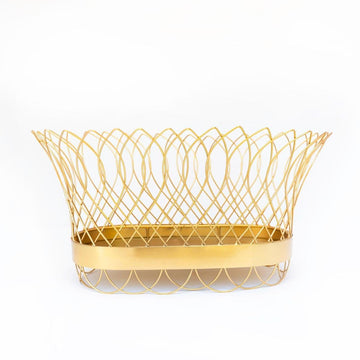 French Wire Planter | Metal Centerpiece | Elegant Garden Basket