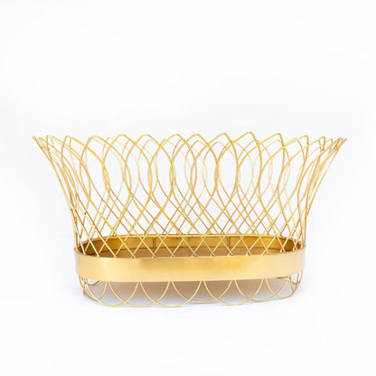 French Wire Planter | Metal Centerpiece | Elegant Garden Basket