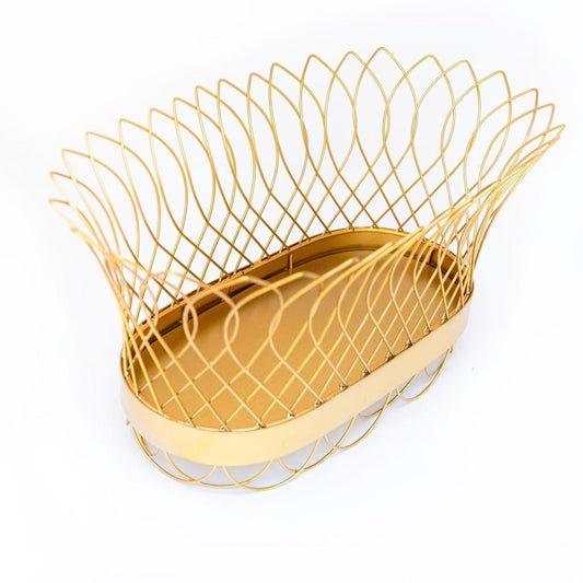 French Wire Planter | Metal Centerpiece | Elegant Garden Basket