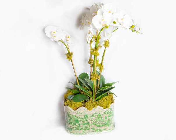 Green Willow Scalloped Footbath Planter