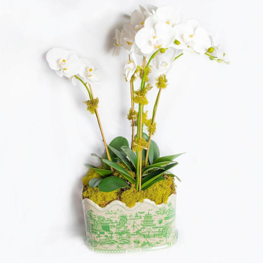 Green Willow Scalloped Footbath Planter