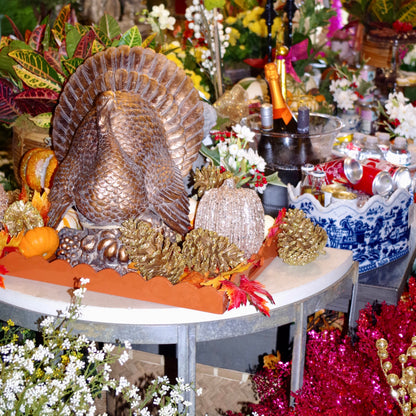 Blue Willow Scalloped Footbath Planter