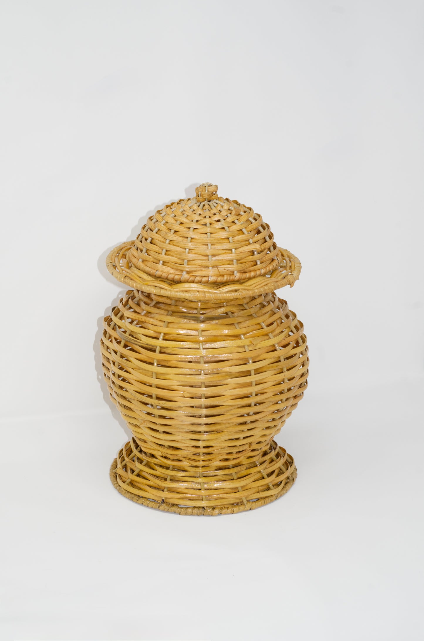 Wicker Temple Jar