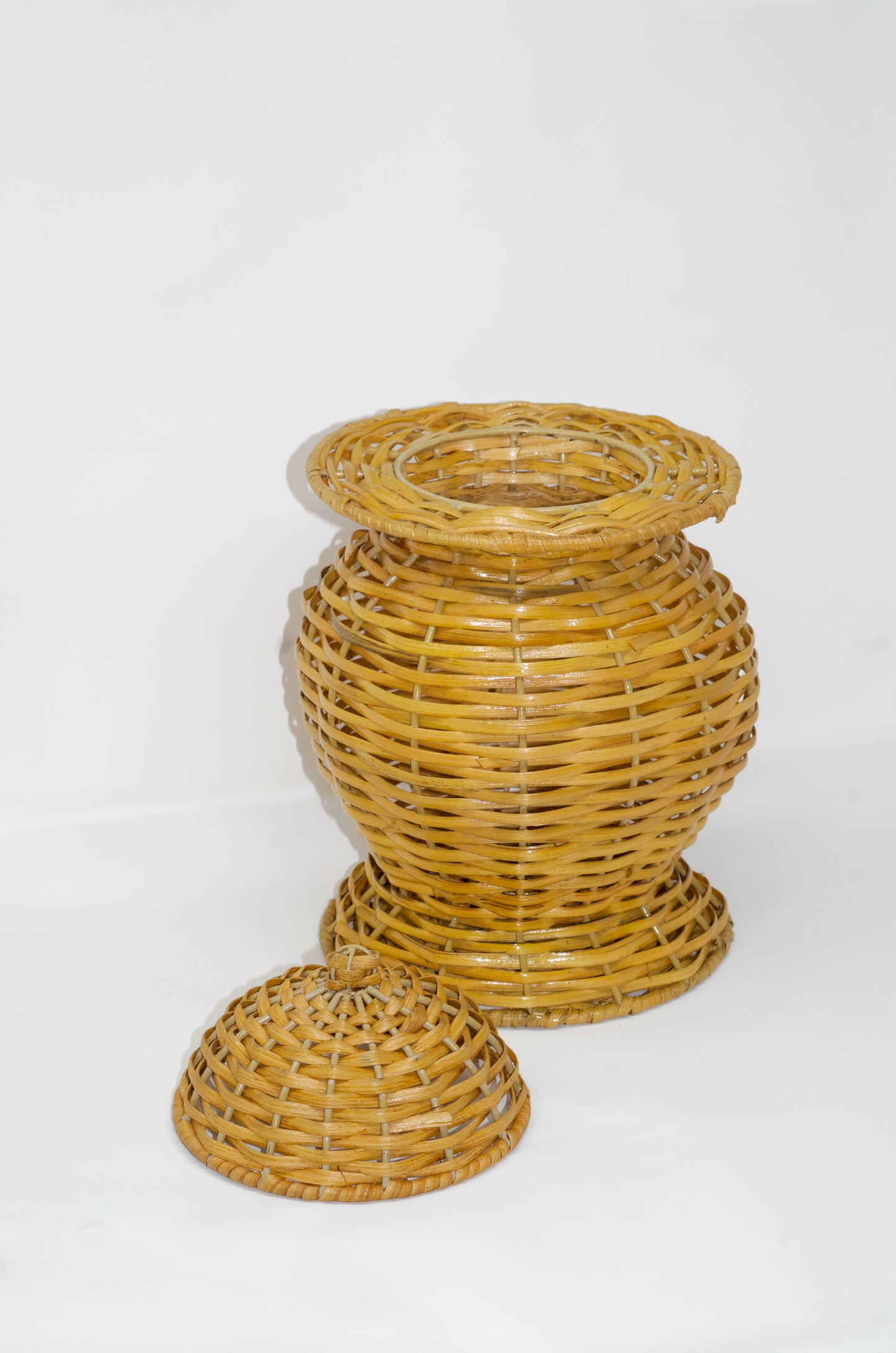 Wicker Temple Jar