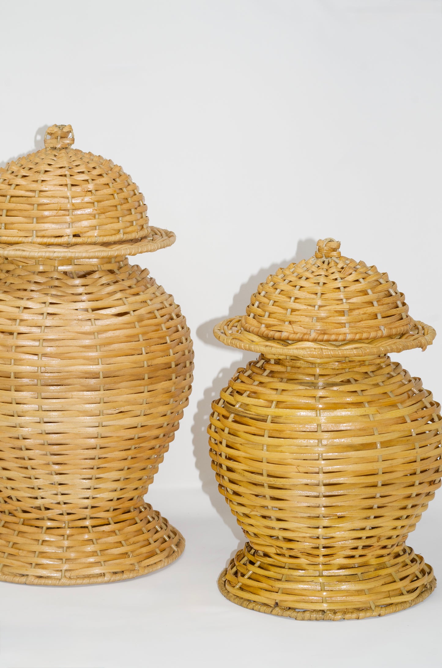 Wicker Temple Jar