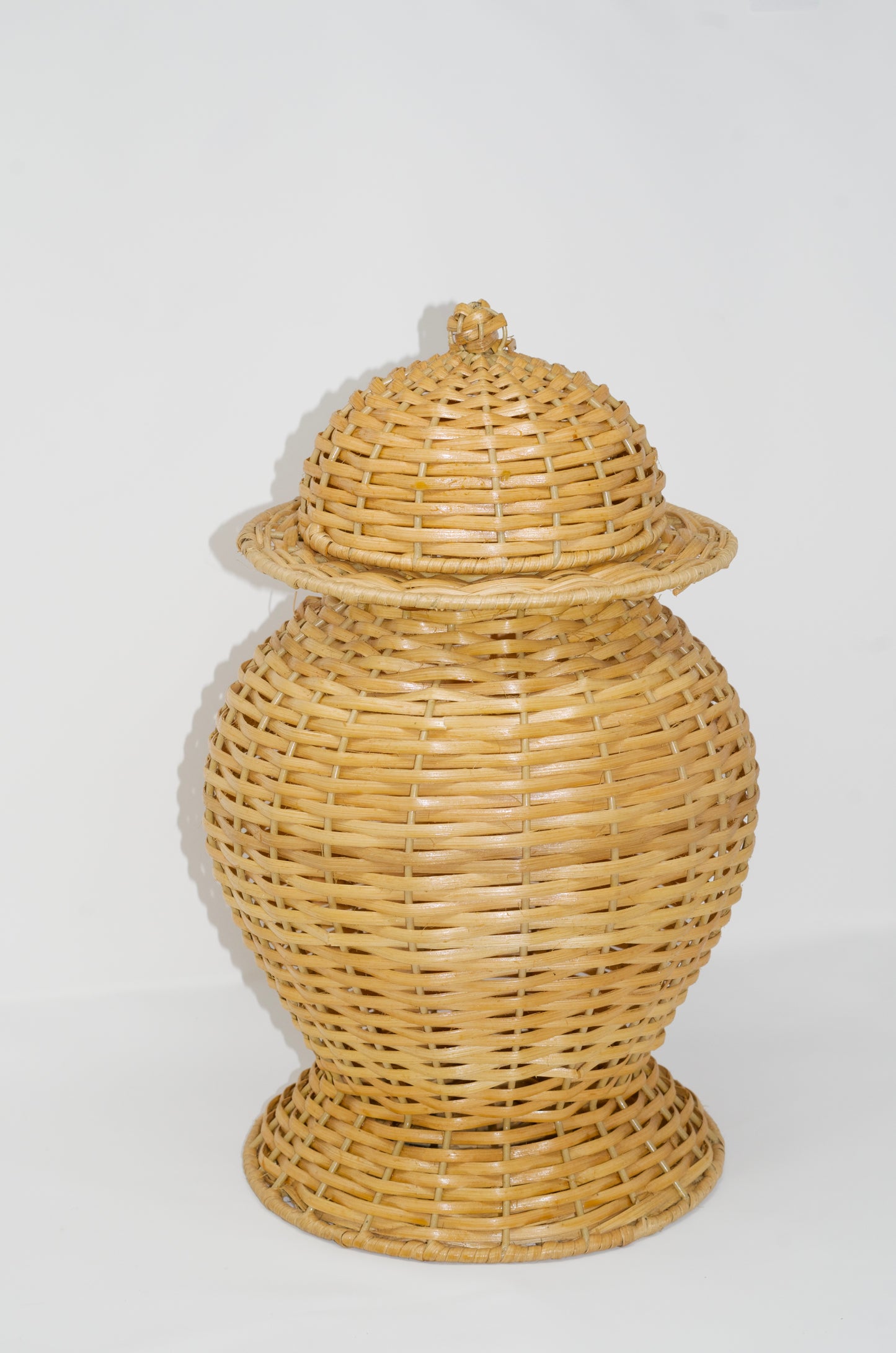 Wicker Temple Jar