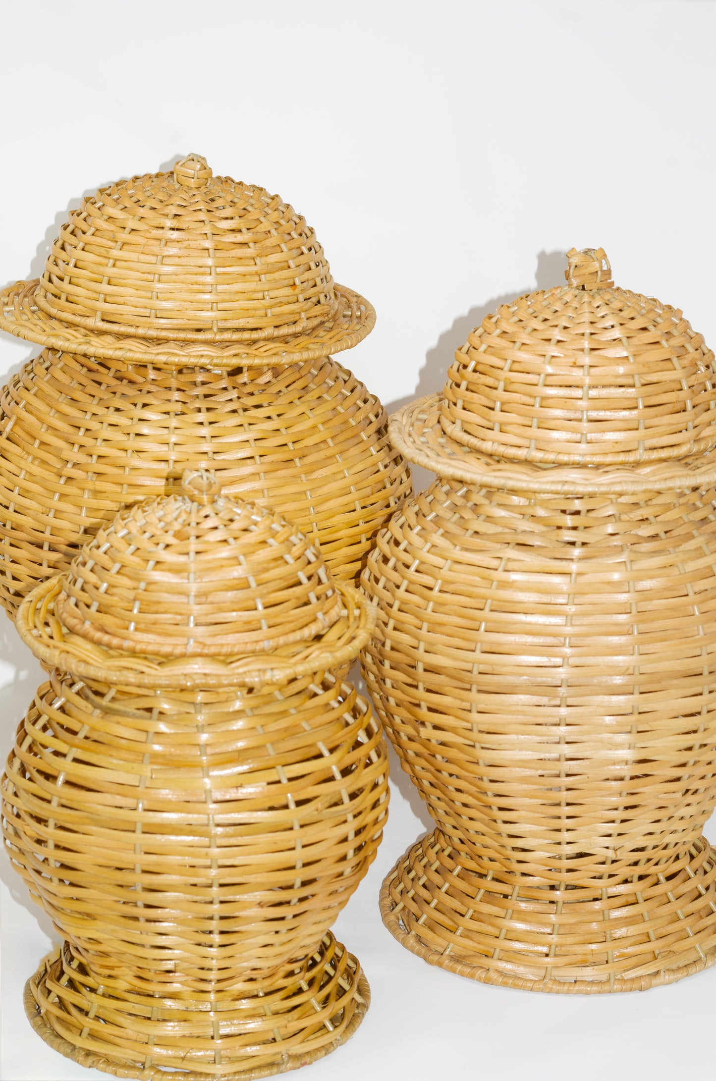 Wicker Temple Jar