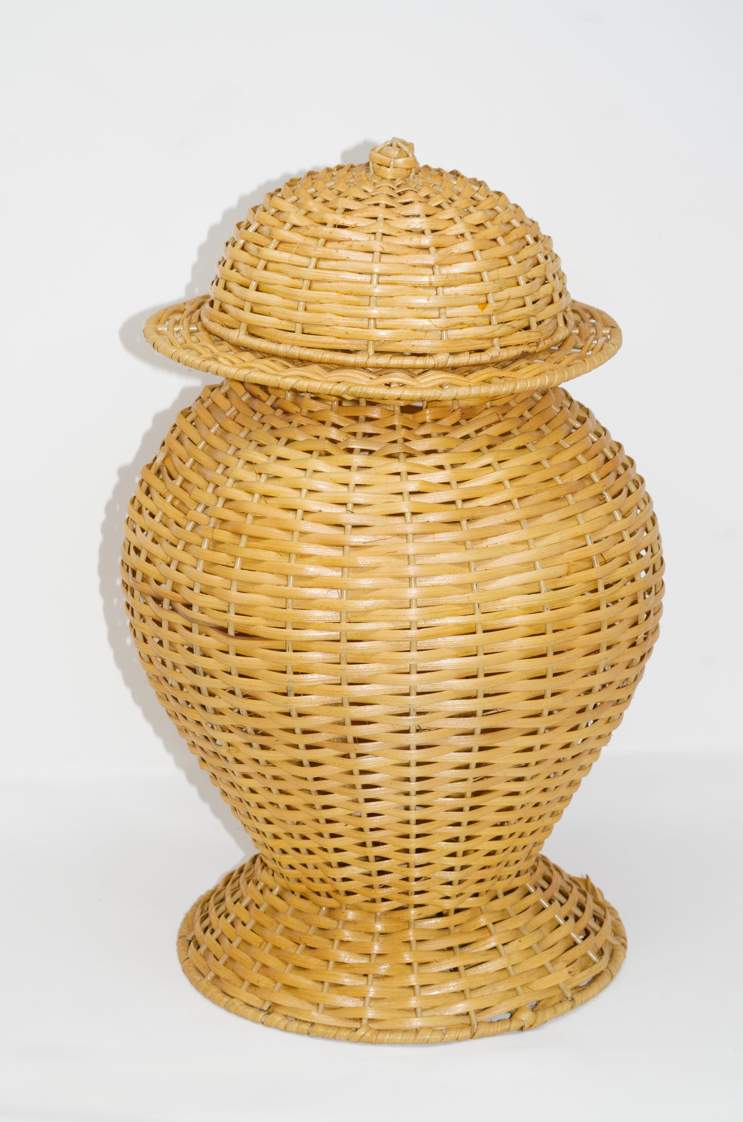 Wicker Temple Jar
