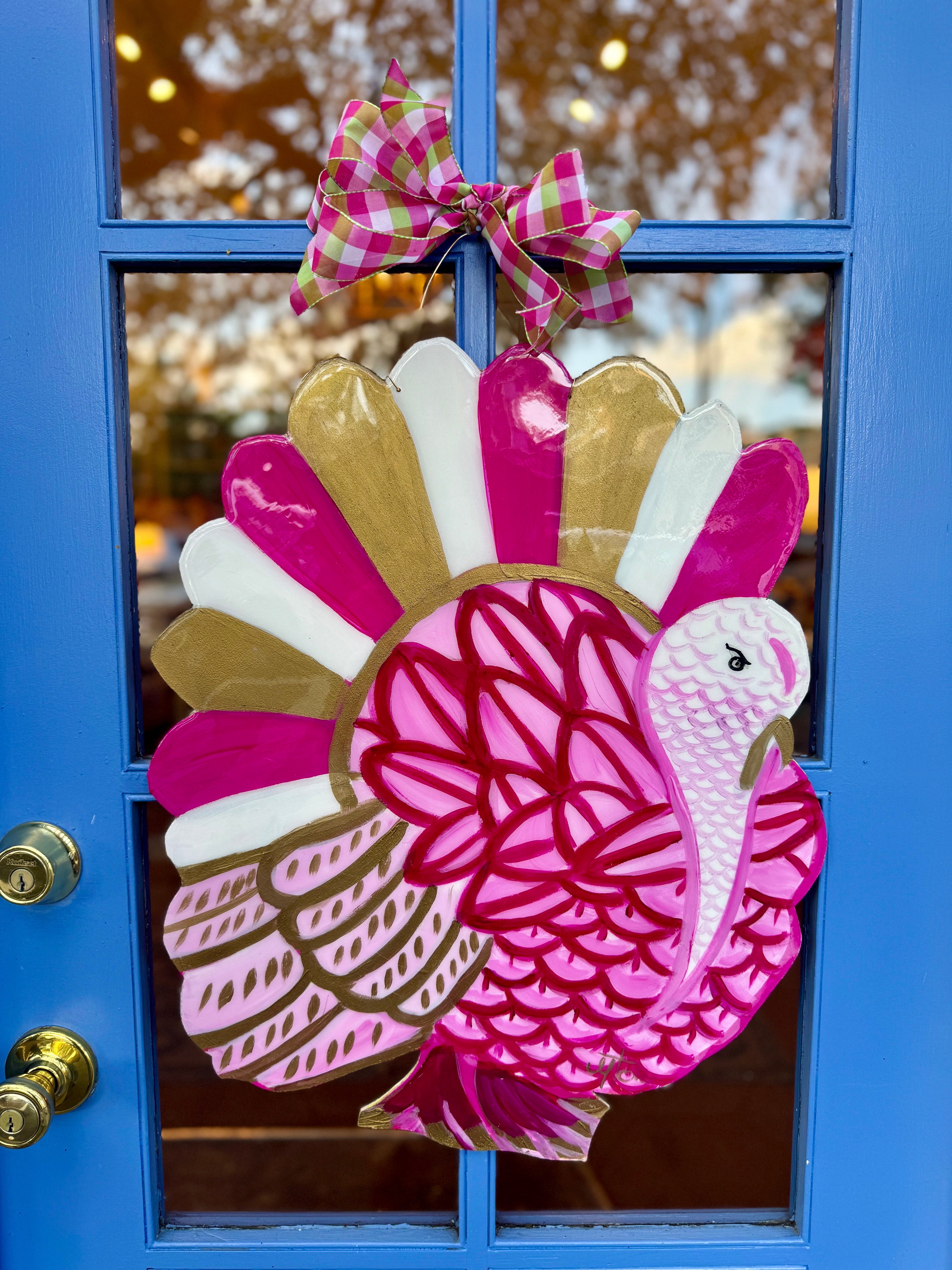 Turkey Decorative Door Hanger- Hand Painted by Artist