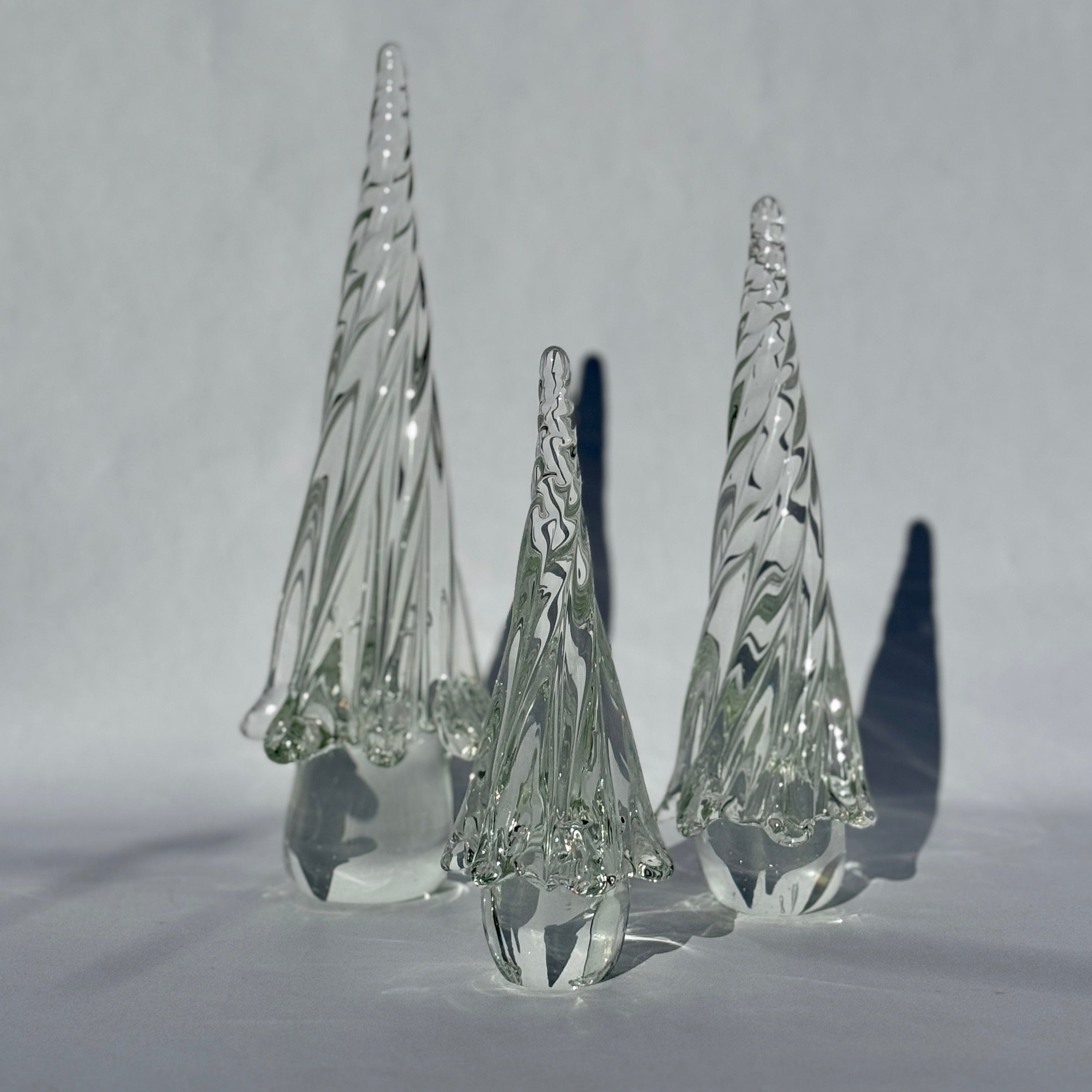 Clear Glass Decorative Christmas Trees