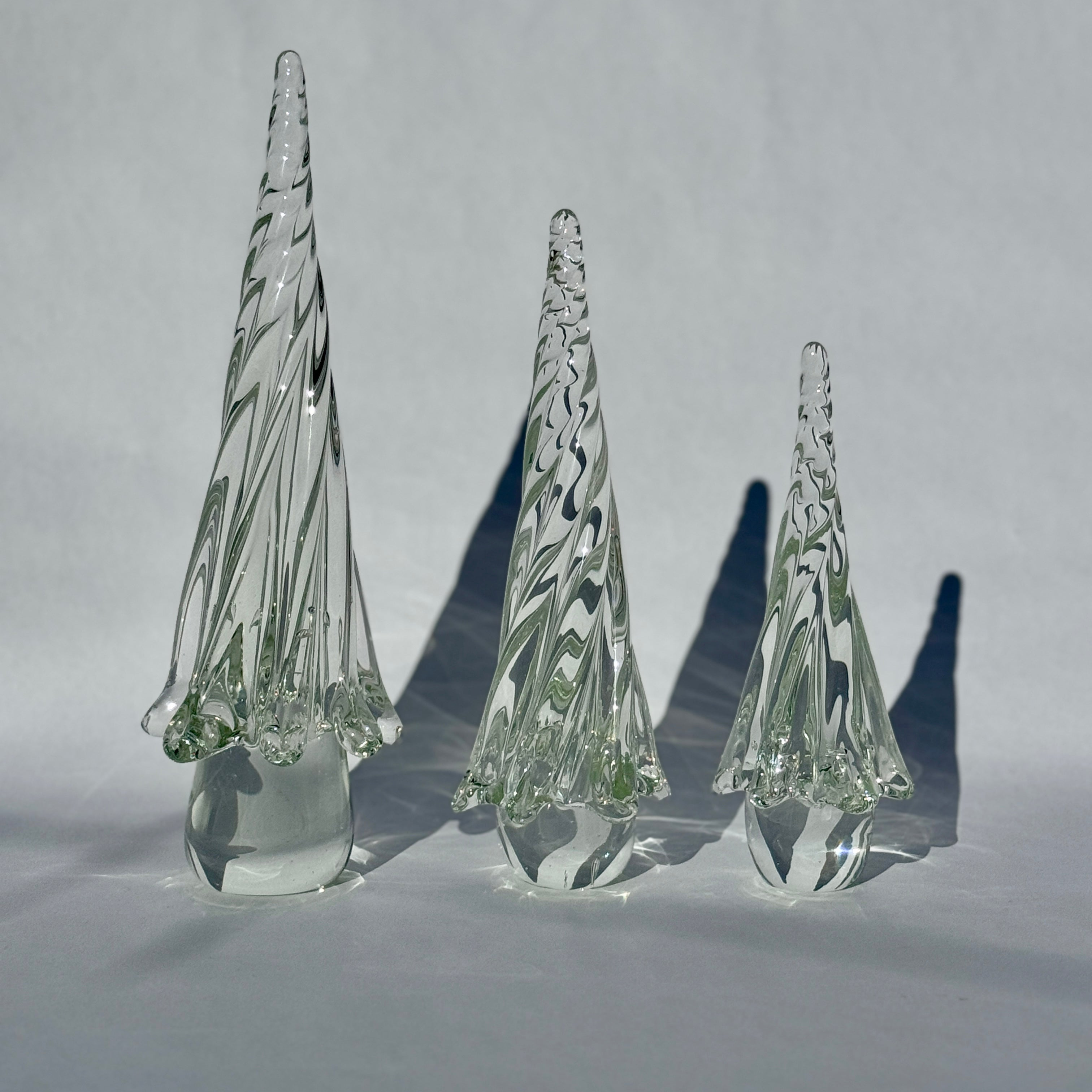 Clear Glass Decorative Christmas Trees