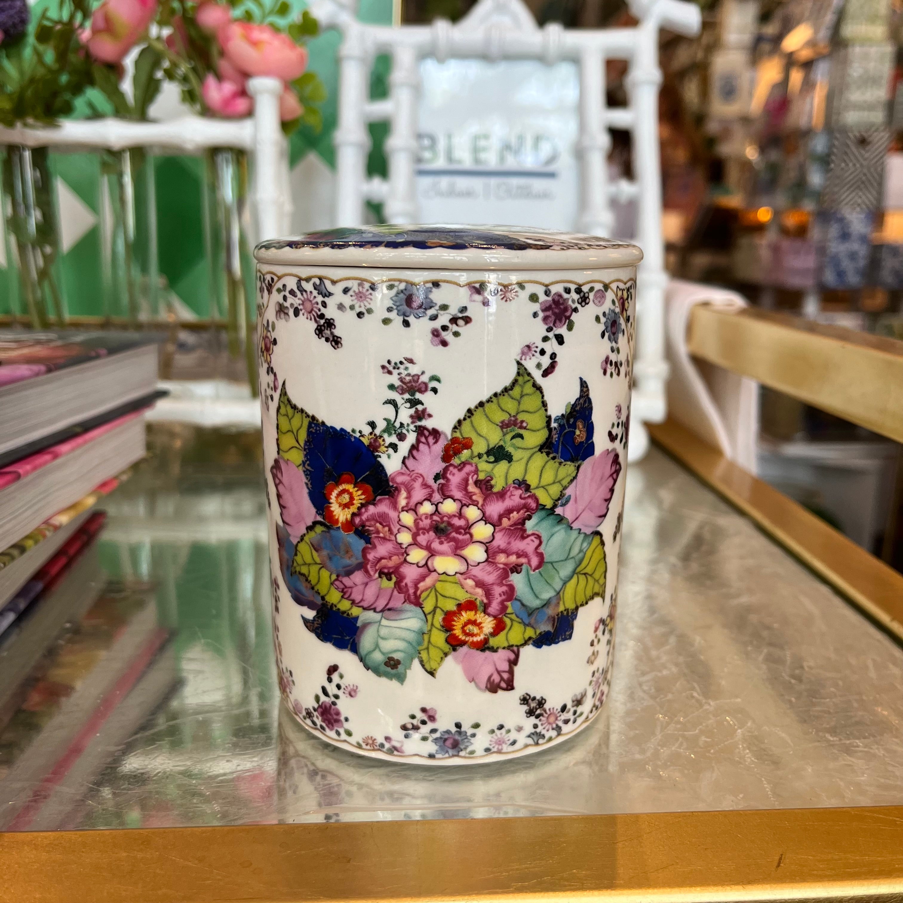 Lidded Chinoiserie Scented Candle