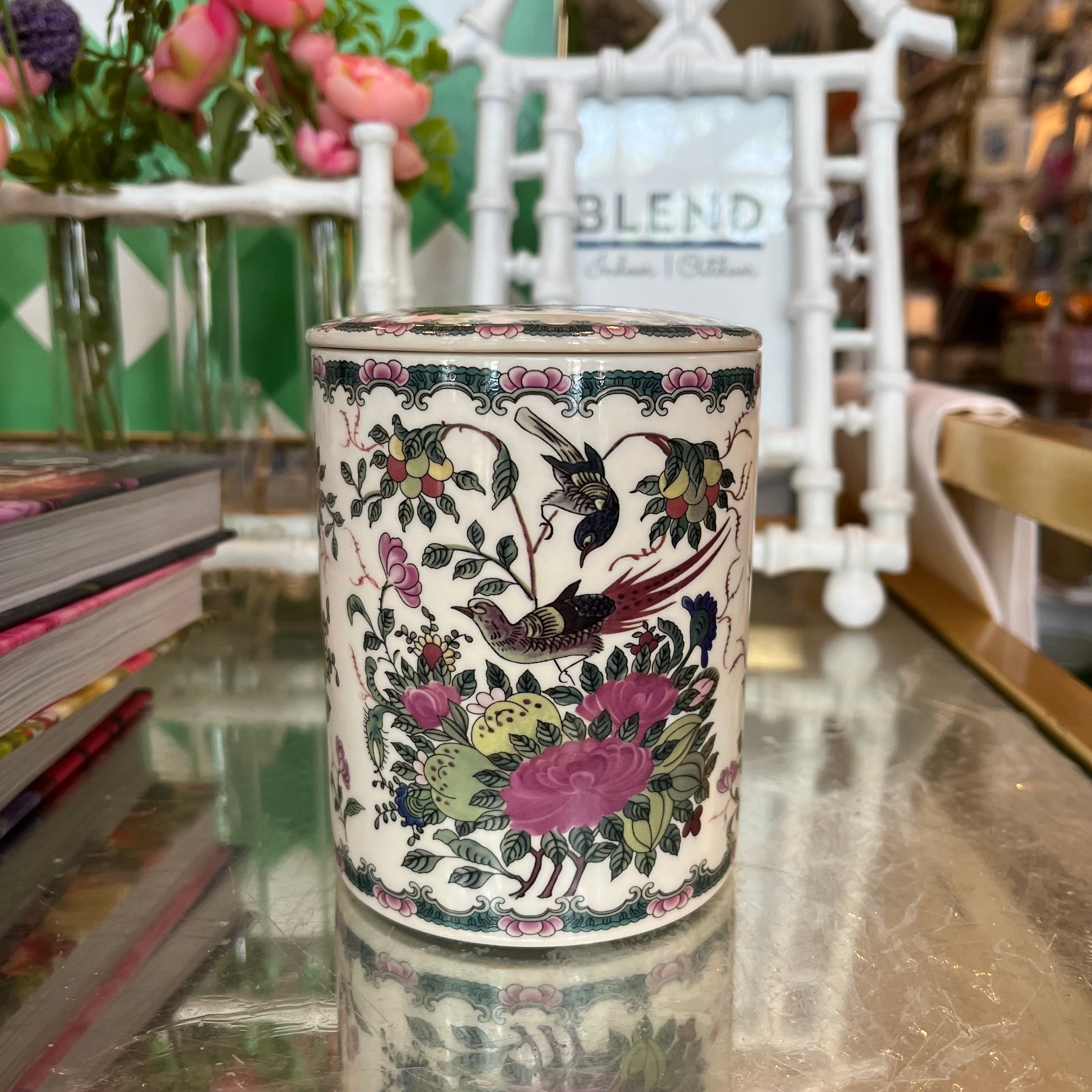 Lidded Chinoiserie Scented Candle