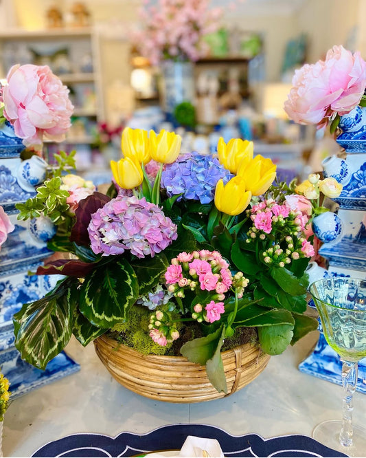 Classic Cane Planter | Decorative Tabletop Bowl