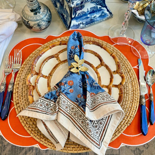 Handwoven Rattan Charger Placemat – Classic Natural Tableware for Elegant Dining