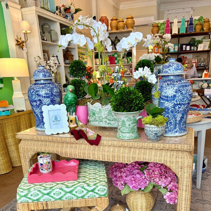 Green Willow Scalloped Footbath Planter