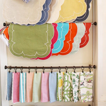 Scalloped Rectangle Linen Placemat