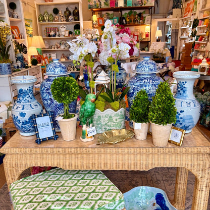 Green Willow Scalloped Footbath Planter