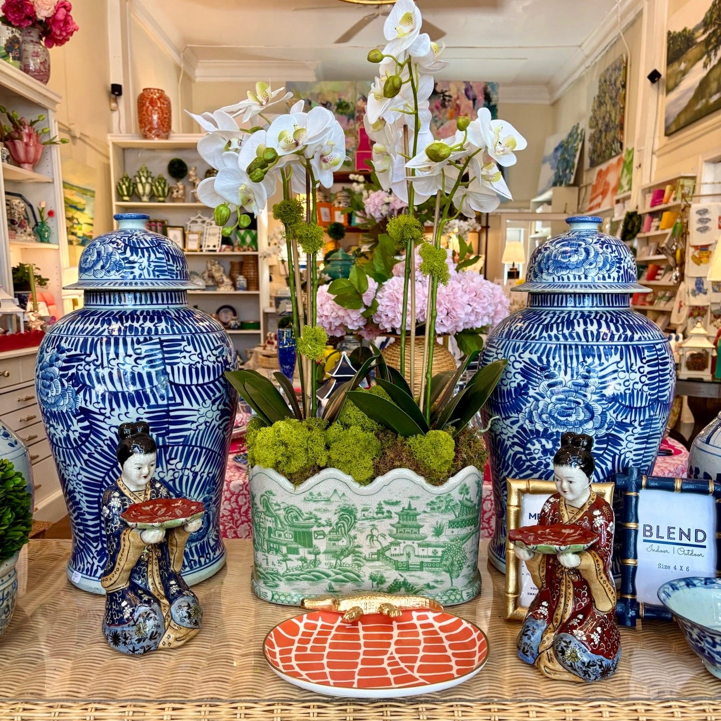 Green Willow Scalloped Footbath Planter