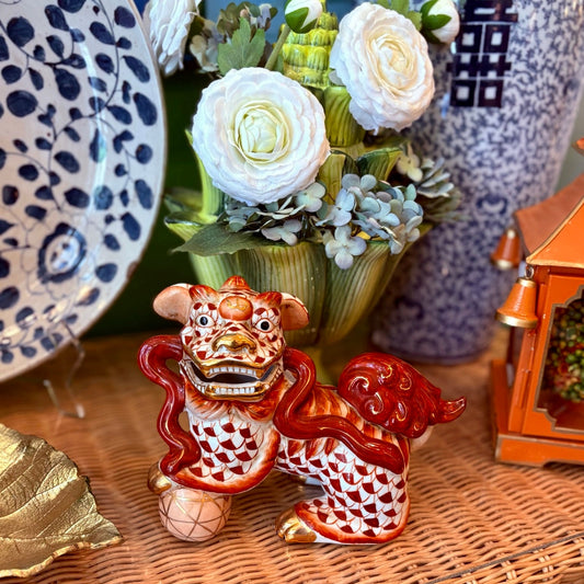 Pair of Porcelain Foo Dogs