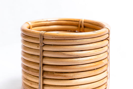 Classic Cane Planter | Handwoven Garden Cachepot