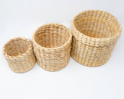 Classic Banana Weave Planter | Natural Woven Cachepot