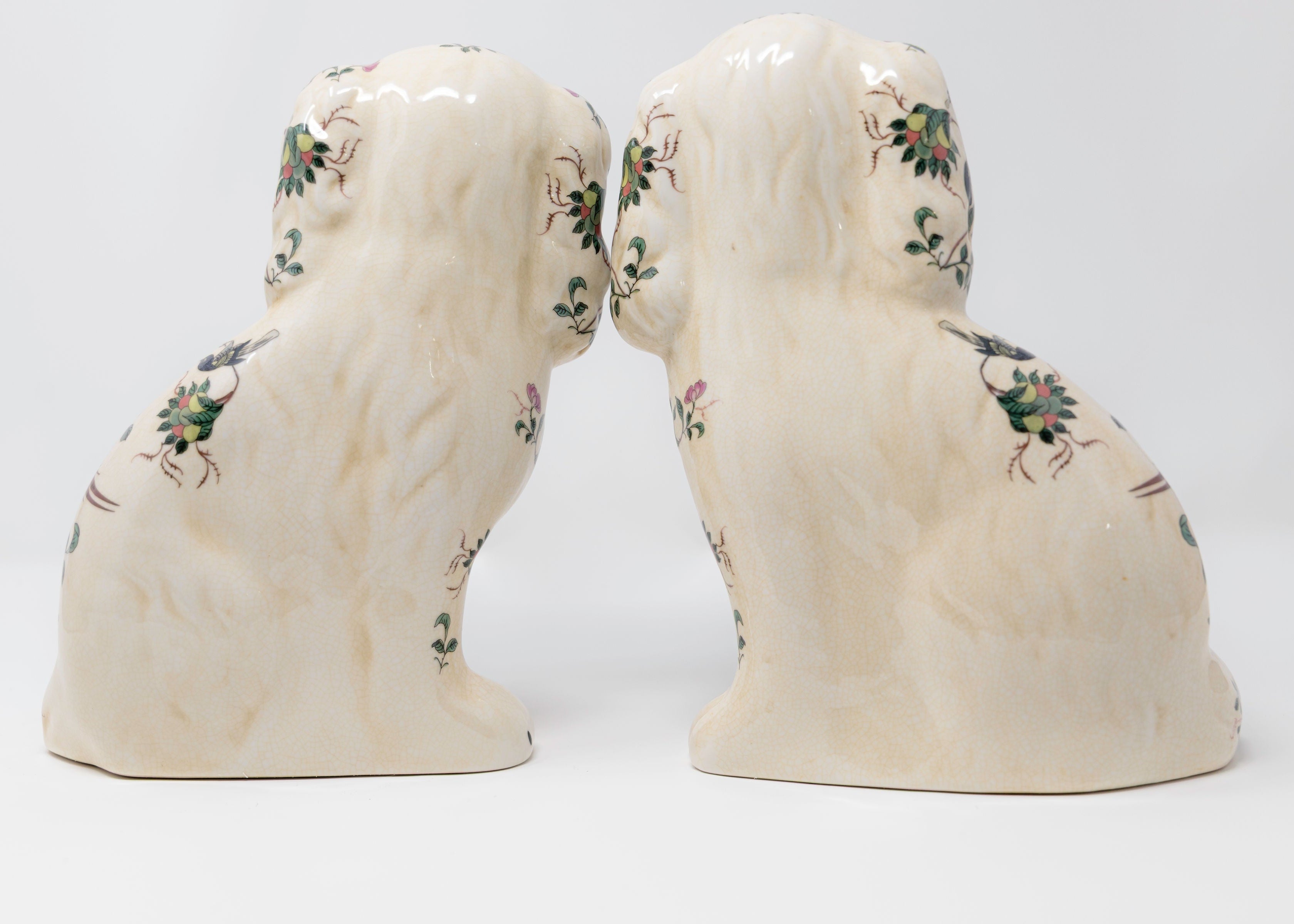 Pair of Porcelain Staffordshire Dogs - Large