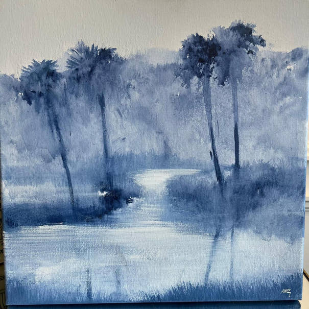 Mike Perry Blue Wash Palms