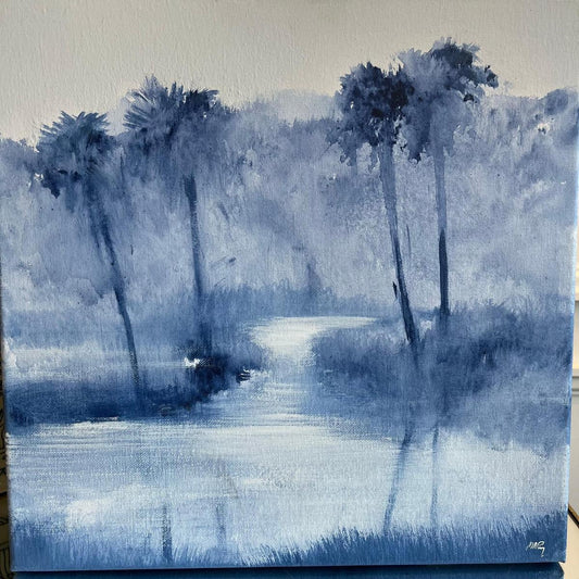 Mike Perry Blue Wash Palms